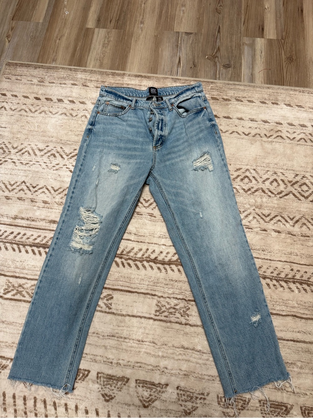 BDG Light Blue Ripped Boyfriend Jeans